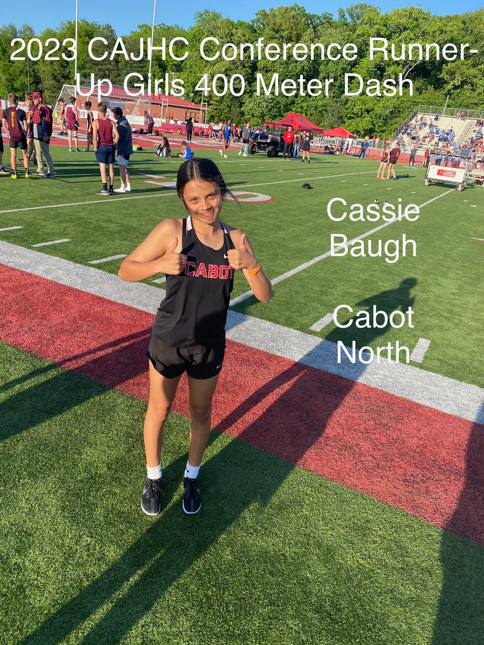 Cassie Baugh Girls 400m Dash Runner Up